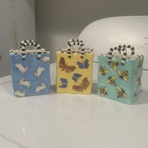 Patricia Dupont, 1998 vintage handbag vases/holders.